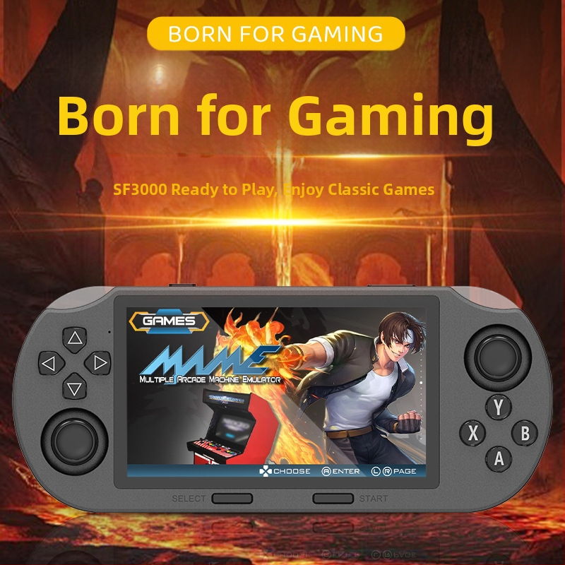 SF3000 PSP štýlová prenosná konzola s dvojitým joystickom, vstavaný operačný systém, USB rozhranie, AV výstup, MP4 video prehrávač