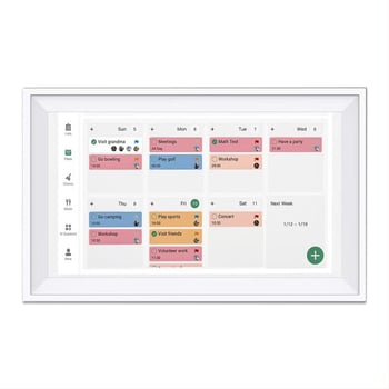 Wi‑Fi‑val és alkalmazással ellátott digitális naptár (1280×800 felbontás, ABS tokozás, 32GB tárhely, SD-kártya támogatás, videólejátszás)