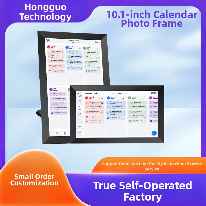 Rainbow fruit Digitálny rám na fotografie s rodinným kalendárom — horizontálne a vertikálne zobrazenie, 800×480 rozlíšenie, 32GB úložisko, podpora JPG