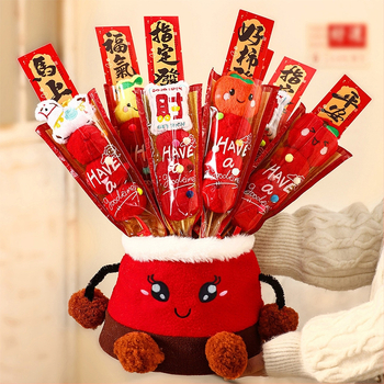 Plišani ukras Year of the Horse Candied Hawthorn za Lunarni Novi God i rekvizite za fotografije