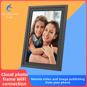 Digitálny rám fotiek s WiFi a nahrávaním z telefónu, displej 1280x800, 16GB úložisko, podpora SD/TF kariet, dotykový displej, prehrávanie hudby a videí