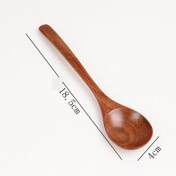 Ιαπωνικό κουτάλι σούπας/κουτάλι ρυζιού/ξύλινο κουτάλι με στρογγυλό λαιμό και vintage σχέδιο, τυλιγμένο με κλωστή, κατάλληλο για επιδόρπια