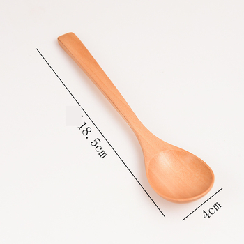 Ιαπωνικό κουτάλι σούπας/κουτάλι ρυζιού/ξύλινο κουτάλι με στρογγυλό λαιμό και vintage σχέδιο, τυλιγμένο με κλωστή, κατάλληλο για επιδόρπια