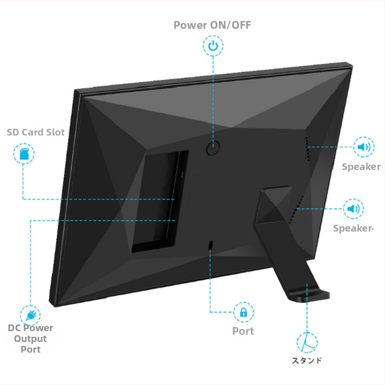 Frameo cloudový rám na fotky WiFi, 16 GB pamäť, podpora TF karty, dotykový HD IPS displej