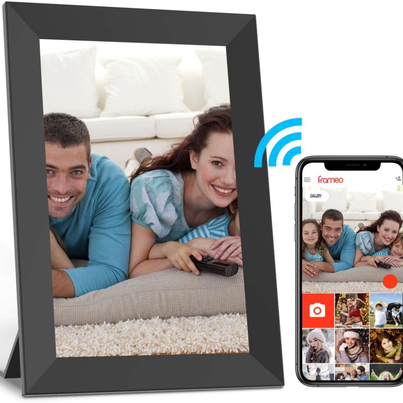 Frameo felhőalapú fotókeret WiFi-vel, 16 GB memória, TF-kártya támogatás, HD IPS érintőképernyő