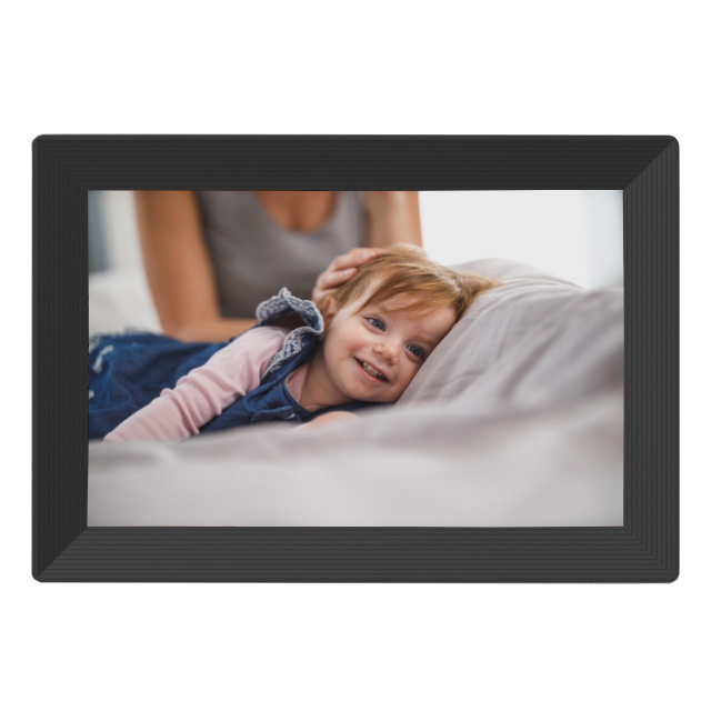 Дигитална фоторамка с облачен албум, сензорен екран и Wi-Fi; възпроизвеждане на видео, резолюция 1280x800, 32GB, поддръжка на Mini SD