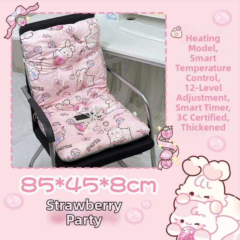 Електрически загряваща седалкова възглавничка с интегрирана облегалка за офис, USB захранване, повърхност от естествена кожа, унисекс