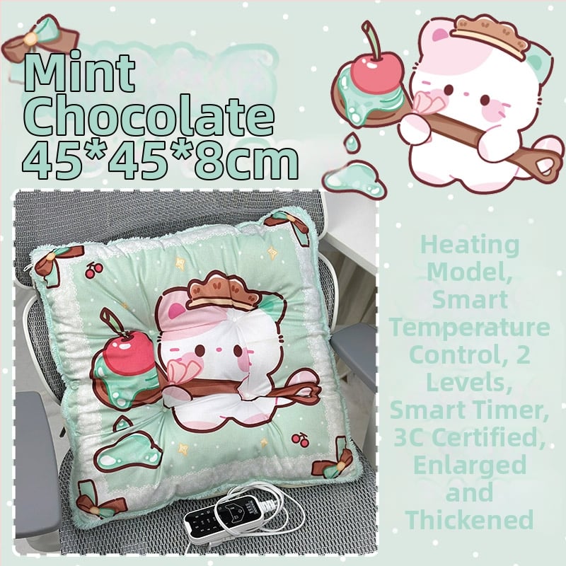 Електрически загряваща седалкова възглавничка с интегрирана облегалка за офис, USB захранване, повърхност от естествена кожа, унисекс