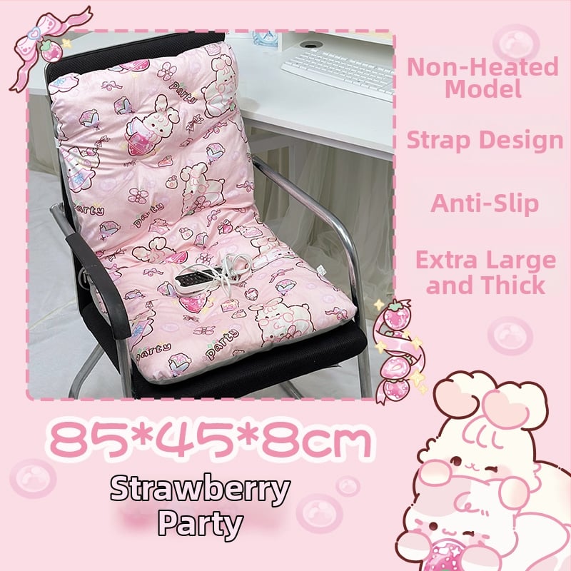 Електрически загряваща седалкова възглавничка с интегрирана облегалка за офис, USB захранване, повърхност от естествена кожа, унисекс