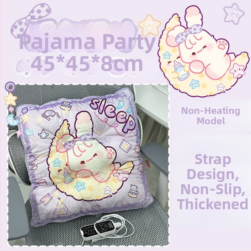 Електрически загряваща седалкова възглавничка с интегрирана облегалка за офис, USB захранване, повърхност от естествена кожа, унисекс