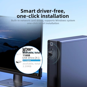 Adaptor USB WiFi, placă de rețea externă pentru desktop/notebook, dual-band 2.4/5 GHz, 300 Mbps, USB, 802.11a/b/g/n