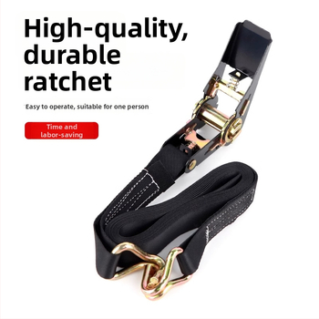 Nylonový popruh na upevnenie nákladu s napínacím mechanizmom (ratchet), typ bez háčika / dvojitý háčik, značka Buntu