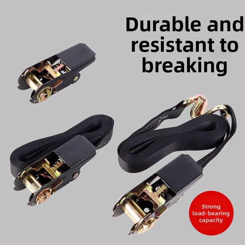 Nylonový popruh na upevnenie nákladu s napínacím mechanizmom (ratchet), typ bez háčika / dvojitý háčik, značka Buntu