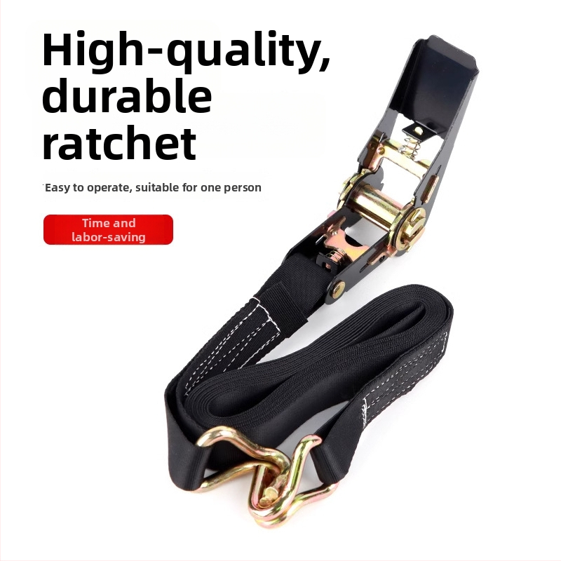 Nylonový popruh na upevnenie nákladu s napínacím mechanizmom (ratchet), typ bez háčika / dvojitý háčik, značka Buntu