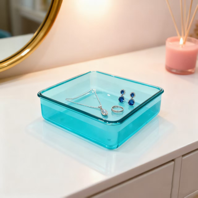 Cutie de depozitare pentru rechizite de birou, material PC, poate fi stivuită, capacitate 4,8 L, modele variate, fără capac