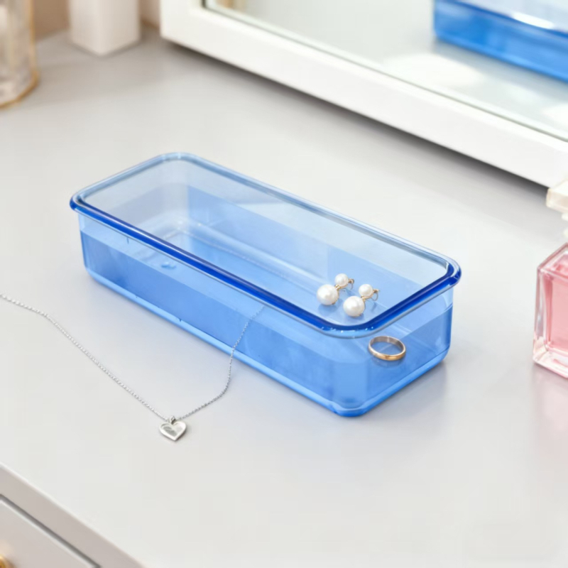 Cutie de depozitare pentru rechizite de birou, material PC, poate fi stivuită, capacitate 4,8 L, modele variate, fără capac