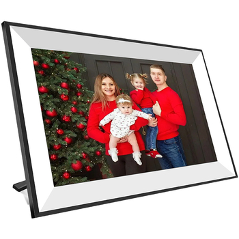 Digitalni okvir za fotografije s cloud albummom, Wi‑Fi, IPS zaslon 1280x800, 16 GB pohrane, reprodukcija glazbe i videozapisa