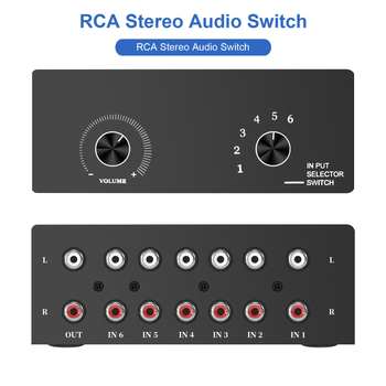 CACONV CA-6-1 switch audio RCA stereo 6 în 1