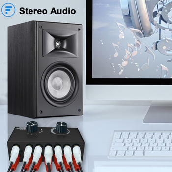 CACONV CA-6-1 switch audio RCA stereo 6 în 1