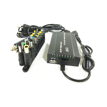 Laptophoz univerzális tápegység, 18 cserélhető csatlakozóval, 120W, kimeneti 12–24V, 4A