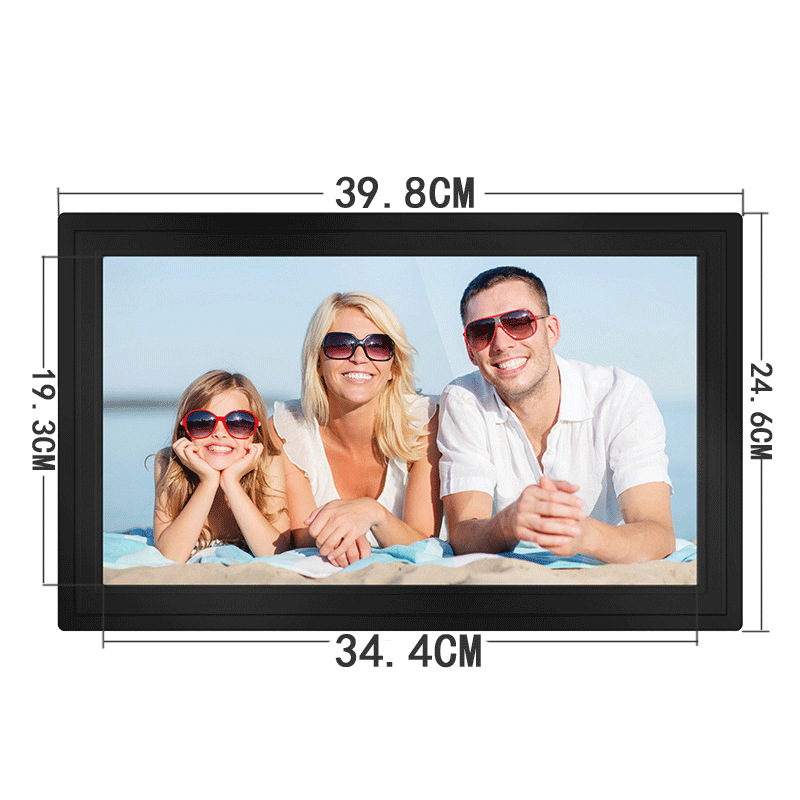 Digitalni okvir za fotografije s Frameo softverom, WiFi, dodirni zaslon, 1920x1080 zaslon, 32GB pohrane uz SD/USB podršku