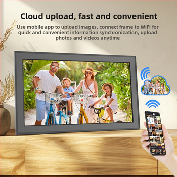 WiFi digitálna fotoramka s IPS displejom, automatické otáčanie, zdieľanie fotografií a videí, 32 GB úložisko, podpora TF karty, výstup TV