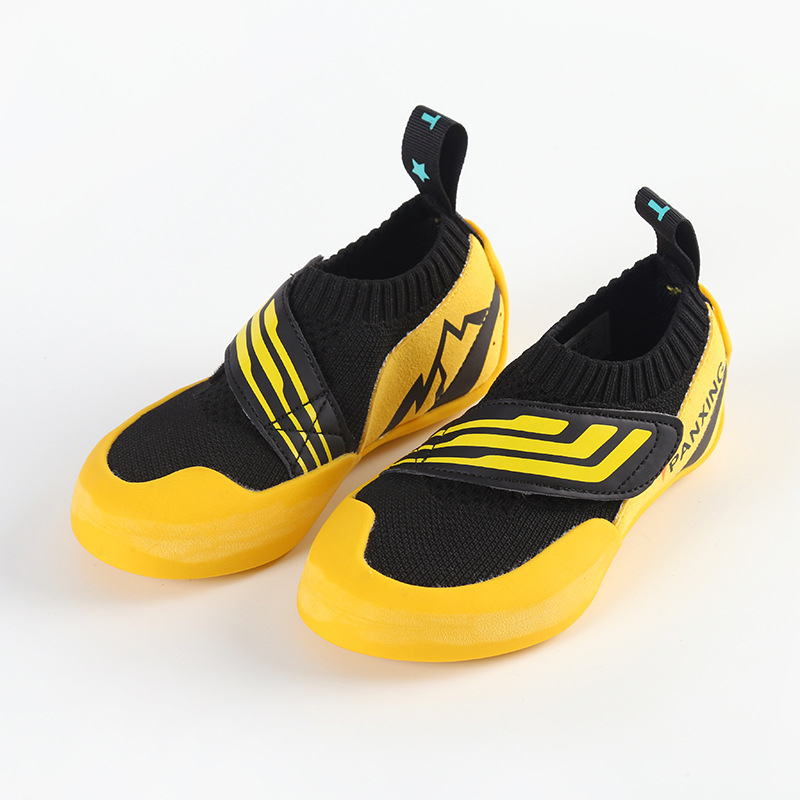 Παιδικά παπούτσια αναρρίχησης με Velcro, για εσωτερικούς και εξωτερικούς χώρους, διαπνέον εσωτερικό από δίχτυ, χαμηλό ύψος, αντιολισθητική σόλα