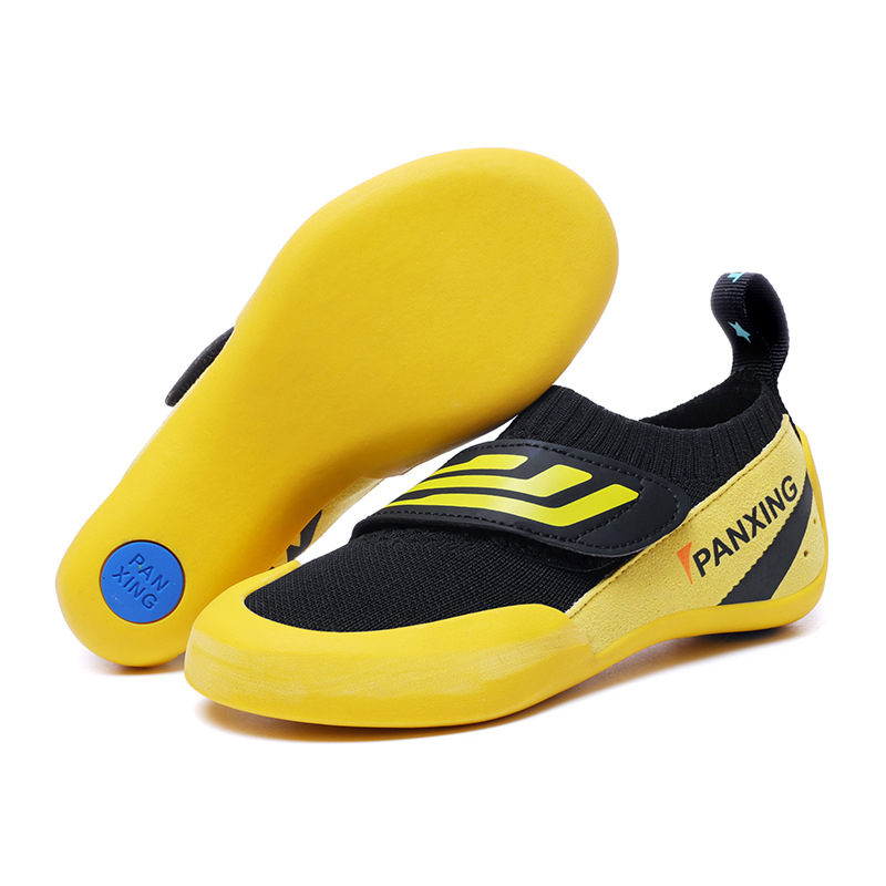 Παιδικά παπούτσια αναρρίχησης με Velcro, για εσωτερικούς και εξωτερικούς χώρους, διαπνέον εσωτερικό από δίχτυ, χαμηλό ύψος, αντιολισθητική σόλα