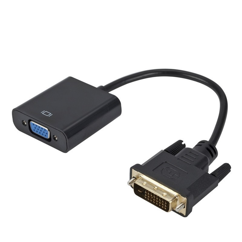 Cablu adaptor DVI la VGA, 24+1 pini, 1080P, Plug and Play, lungime 23 cm