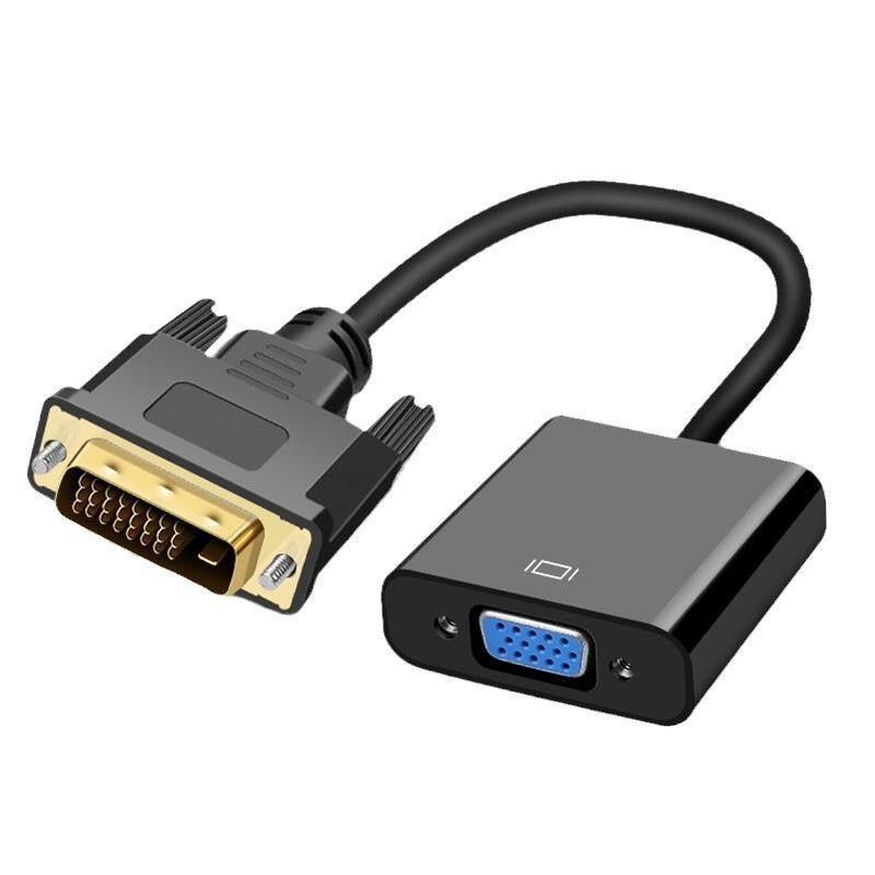 Cablu adaptor DVI la VGA, 24+1 pini, 1080P, Plug and Play, lungime 23 cm