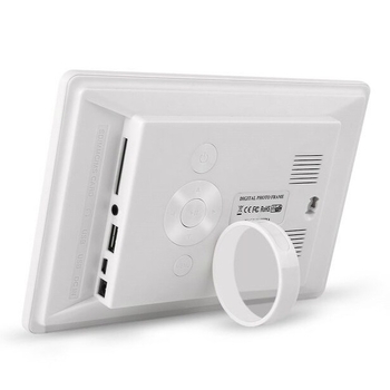 Qt701 Ramă foto digitală — 1024x600, suport USB/TF, redare muzică și video, montaj pe perete