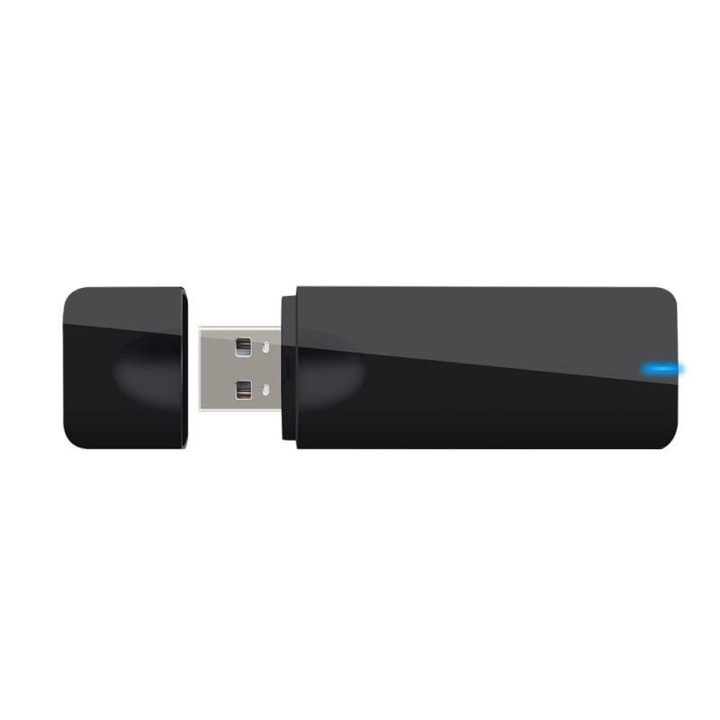 USB bezdrôtový sieťový adaptér, 1200 Mbps, dvojpásmový 2,4/5 GHz, MTK7612U čipset, IEEE 802.11a/b/g/n/ac