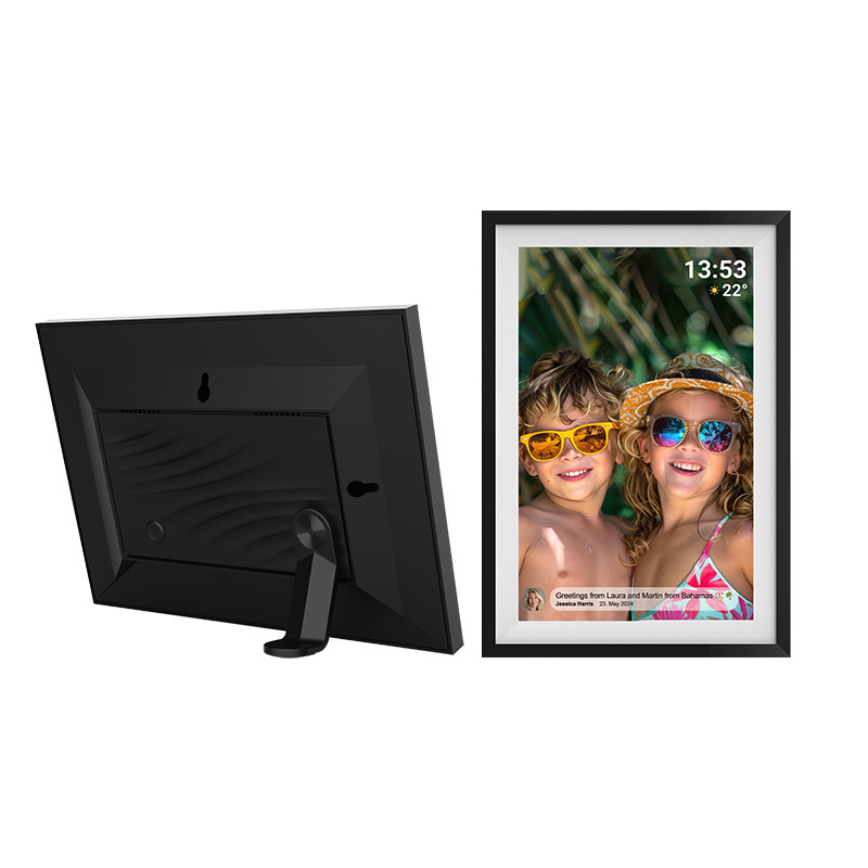 WiFi digitalni okvir za fotografije s dodirnim zaslonom, rezolucija 1280x800, 16GB skladišta, podrška SD/TF kartica, JPEG/PNG/JPG formati