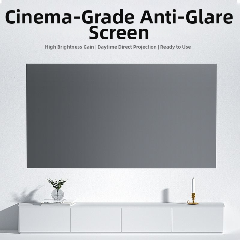 Skladací 4K antireflexné projekčné plátno pre denné premietanie doma, bez vŕtania, ľahká inštalácia