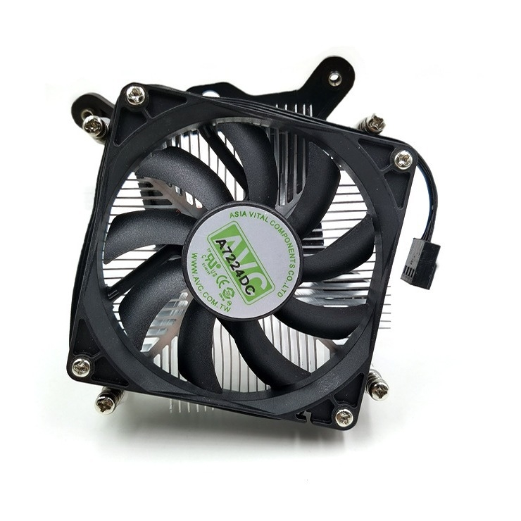 AVC CPU hlađenje s bakreno-aluminijskom vezeom, ultra-tanki all-in-one dizajn, HTPC kompatibilan, četiri-žični nadzor temperature, tiši ventilator, model 1155