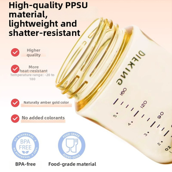 Uzáver PPSU pre fľašu so širokým otvorom, kompatibilný s telom Pigeon – tretia generácia, zahnutý tvar, bez rukoväte, balenie 40 ks