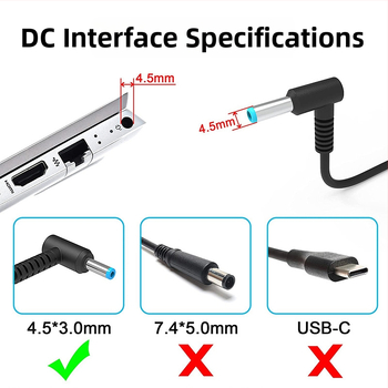 HP notebook nabíjačka 65W, 19.5V 3.33A, vstup 100-240V, priame nabíjanie, model Hp-19.5v3.33a