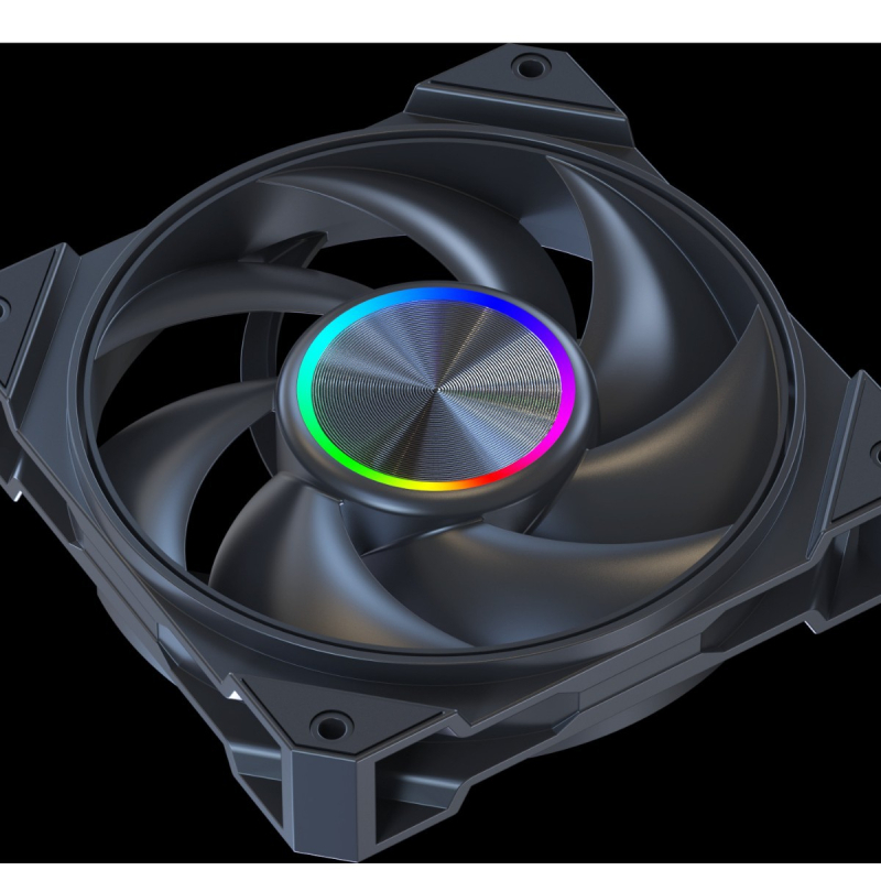 CPU hladnjak s ventilatorom — ABS, dvostruko kuglični ležaj, 1800 rpm, 26.28 dB