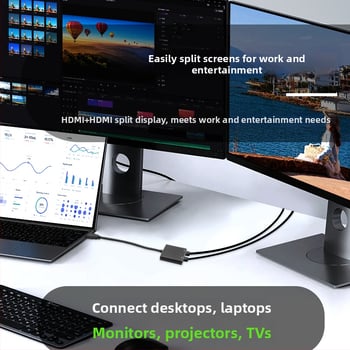 USB na dvostruki HDMI konverter/adaptor i docking stanicu, USB 3.0, 1080p, kompatibilno s Windows