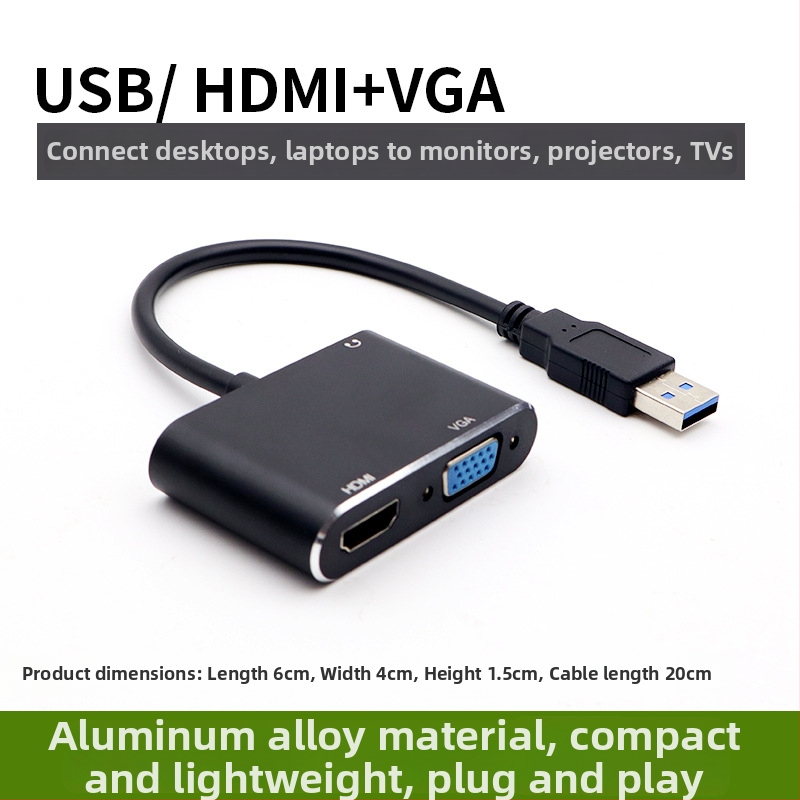 USB na dvostruki HDMI konverter/adaptor i docking stanicu, USB 3.0, 1080p, kompatibilno s Windows