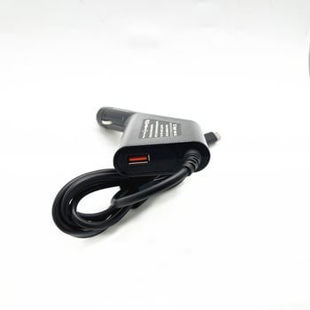 Type-C PD автомобилно зарядно за лаптоп, 100W, вход 12–24V, изход 5–20V, 5A, съвместимо с Lenovo/Asus/Apple/Huawei/Xiaomi