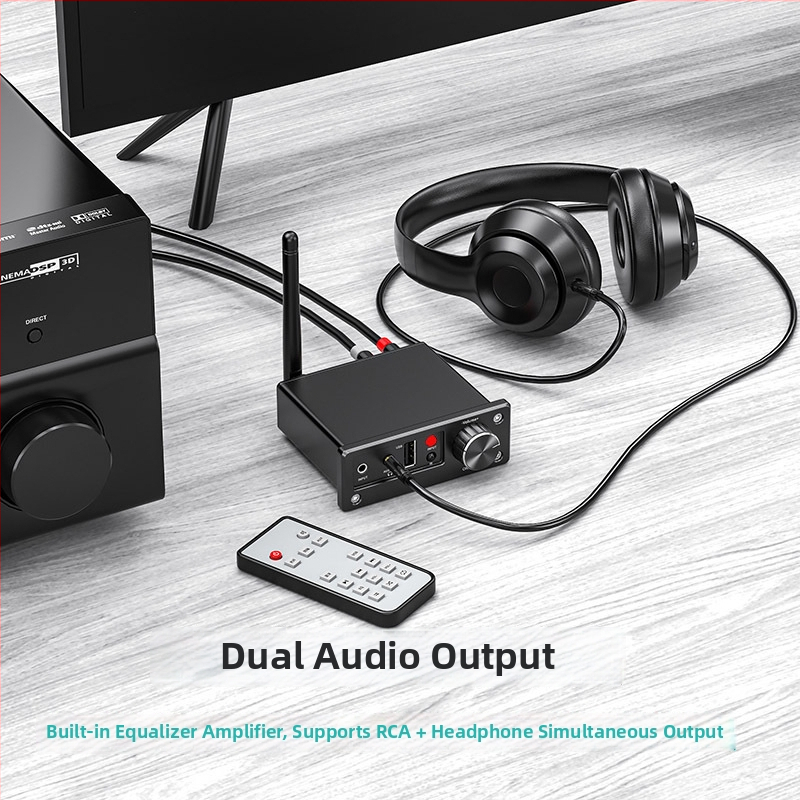 HiFi Bluetooth DAC prijemnik s 5.1-kanalnim zvukom, koaksijalni i optički digitalni ulaz, reproducija s USB diska, kompatibilan s TV-om i PS4