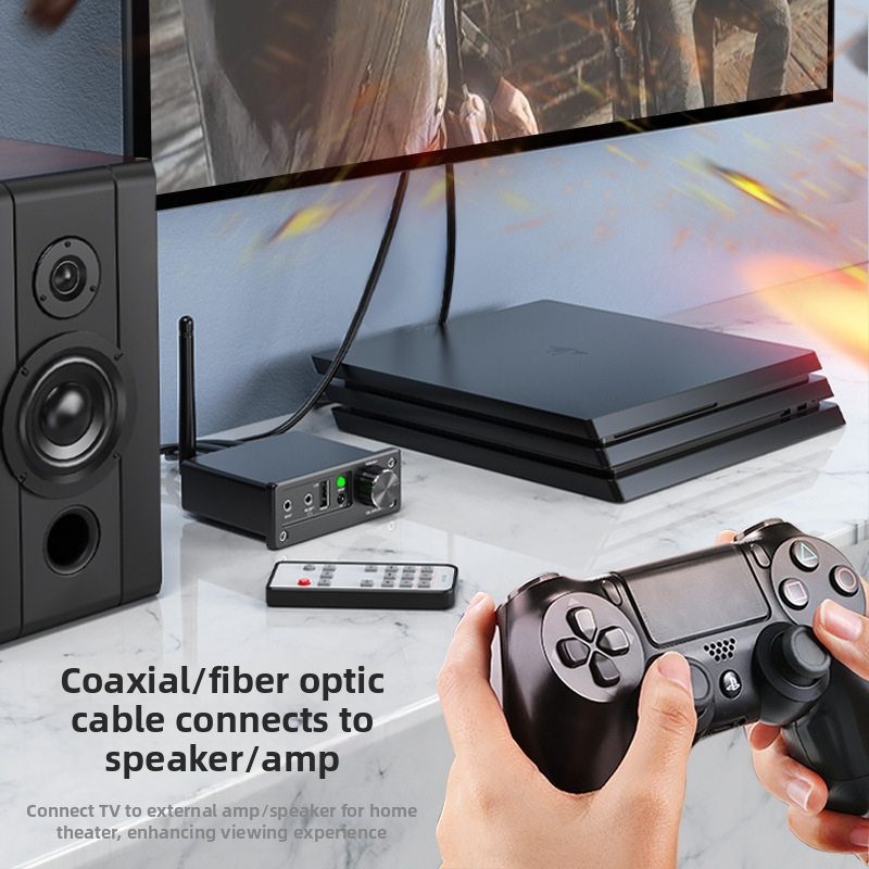 HiFi Bluetooth DAC prijemnik s 5.1-kanalnim zvukom, koaksijalni i optički digitalni ulaz, reproducija s USB diska, kompatibilan s TV-om i PS4