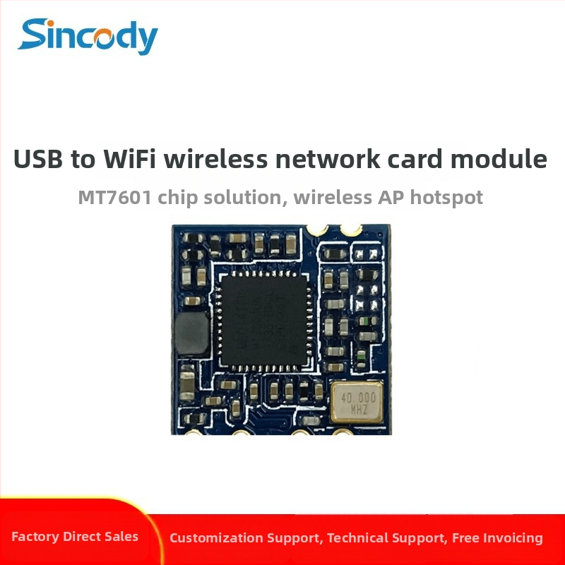 USB WiFi modul MT7601 – Bezdrôtová sieťová karta; USB rozhranie; Aplikácie: automobilový DVR, set-top box, notebook, reklamný stroj; Značka Xinkaida