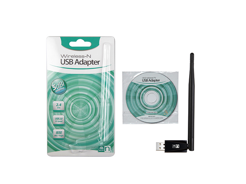 MTK7601 USB WiFi adaptér — MTK7601 čip, USB rozhranie, 2.4 GHz, 150 Mbps, IEEE 802.11b/g/n