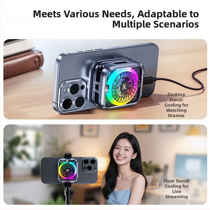 Chladič pre mobilný telefón s polovodičovým chladením, 15W, Type-C, PC + hliníková zliatina, 75 g, Future department