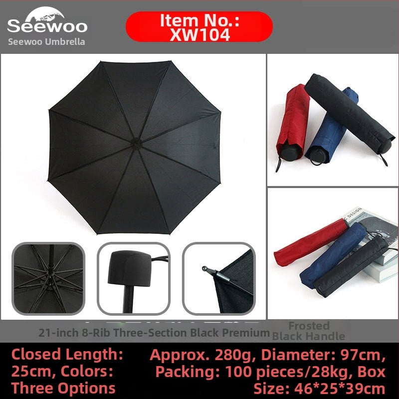 Automatski poslovni kišobran s ravnom šipkom i tiskom logotipa, okvir s 8 rebara od vlakna, čelični štap, platno 190T vinil, UPF > 50