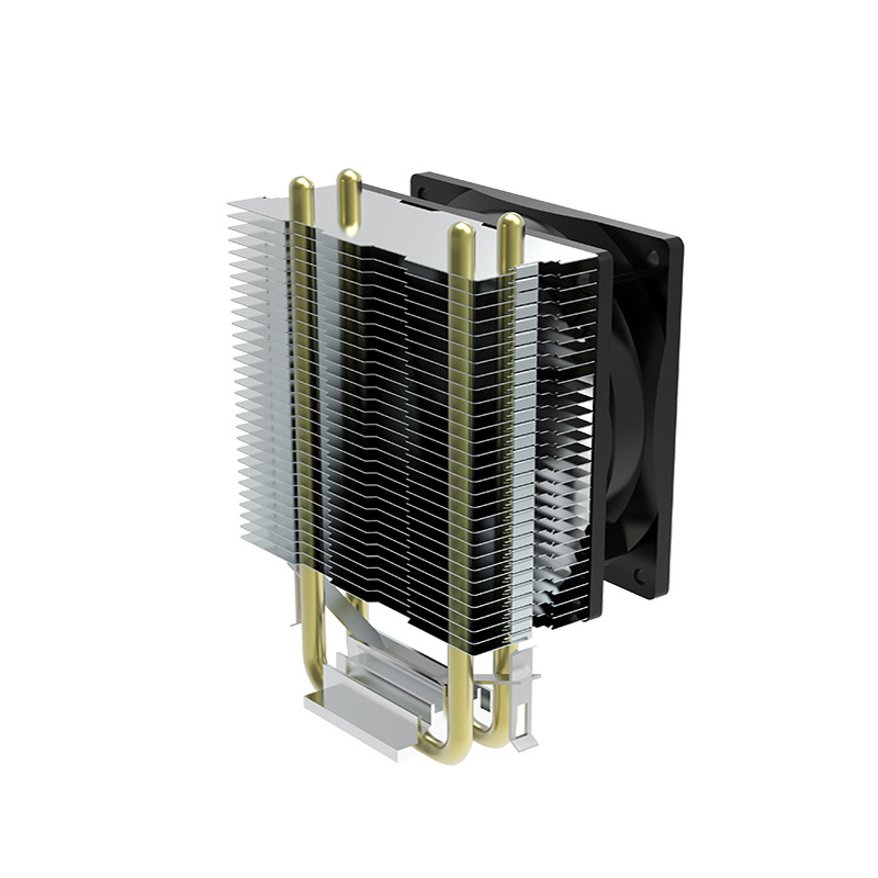 Cooler CPU Ice Sword V90, radiator din cupru cu 2 țevi de transfer termic, ventilator cu rulment de ulei, 1200 RPM, 30 dB