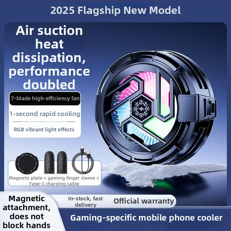 Tl23 telefonhűtő Type-C interfésszel, ABS+PC+alumínium ötvözet, hőmérséklet kijelző, tömege 58,9 g