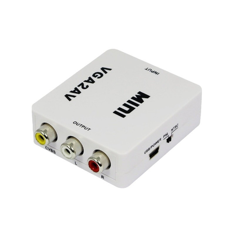 Mini VGA u AV pretvarač – 1080P, Windows 7 kompatibilan, napajanje USB-om
